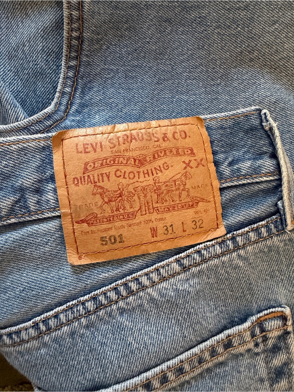 Vintage Levi's Light Blue Straight Men's Jeans